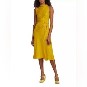 Raquel Allegra stunning yellow gold dress